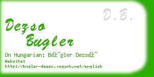 dezso bugler business card